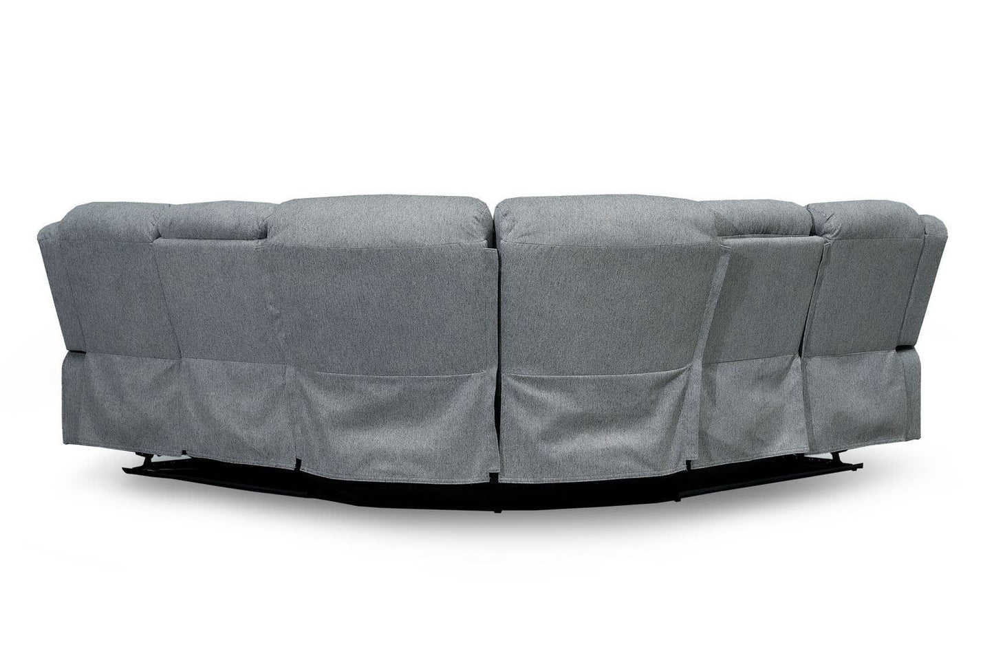 Grey Fabric Large Electric Corner Recliner Sofa