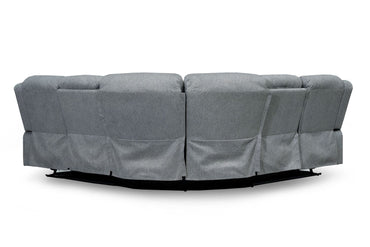Grey Fabric Large Electric Corner Recliner Sofa