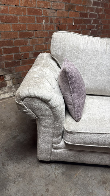 Manhattan -  3Seater Silver Fabric (Clearance)