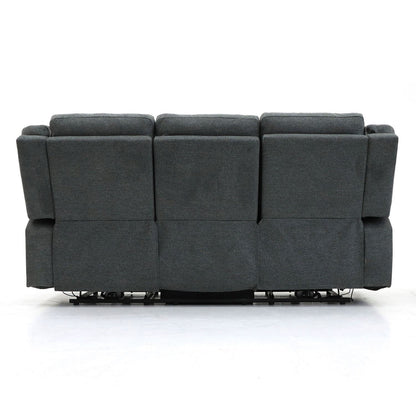 Graphite Fabric 3 Seater Electric Recliner Sofa