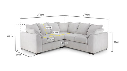 Natural Fabric Upholstery Large Corner Sofa