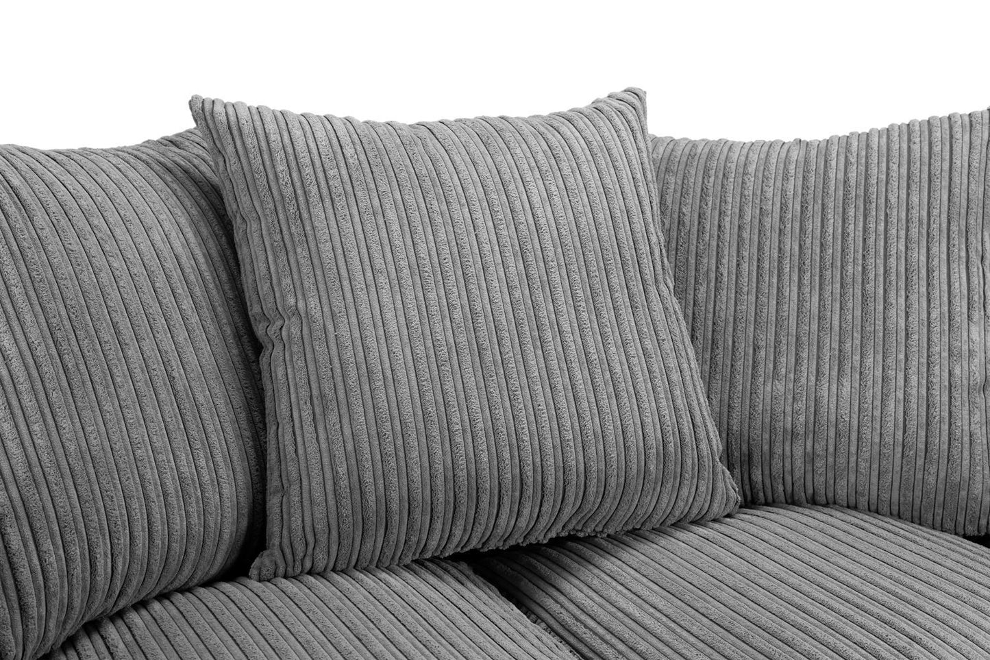 Grey Pillow back Right Hand Facing Corner Sofa