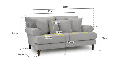 Summer Sofa Grey 2 Seater