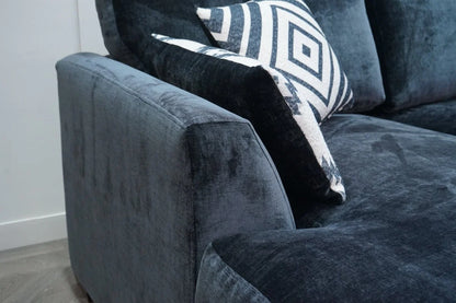 Felix U Shape Large Double Ended Chaise Fabric Cinema Sofa with Sofa Bed Option