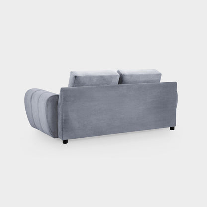 Grey Chenille Fabric 2 Seater Large Convertible Sofabed