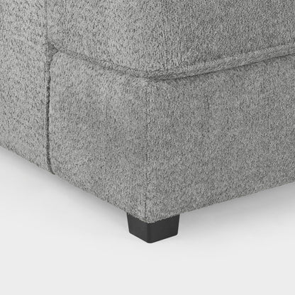 Grey Boucle Fabric U Shape Corner Sofa
