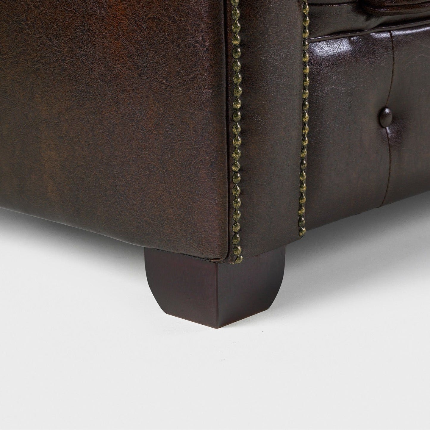 Chesterfield Sofa Antique Brown 2 Seater