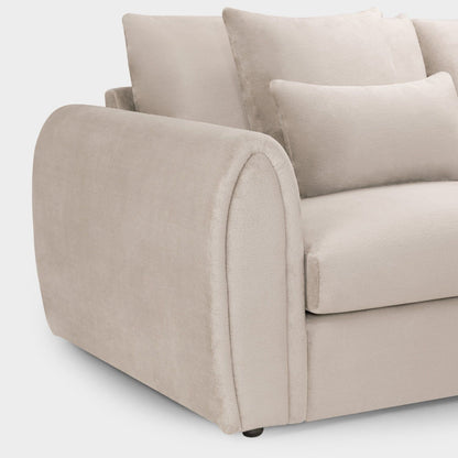 Mocha Velvet Large Corner Group Sofa 5 Seater
