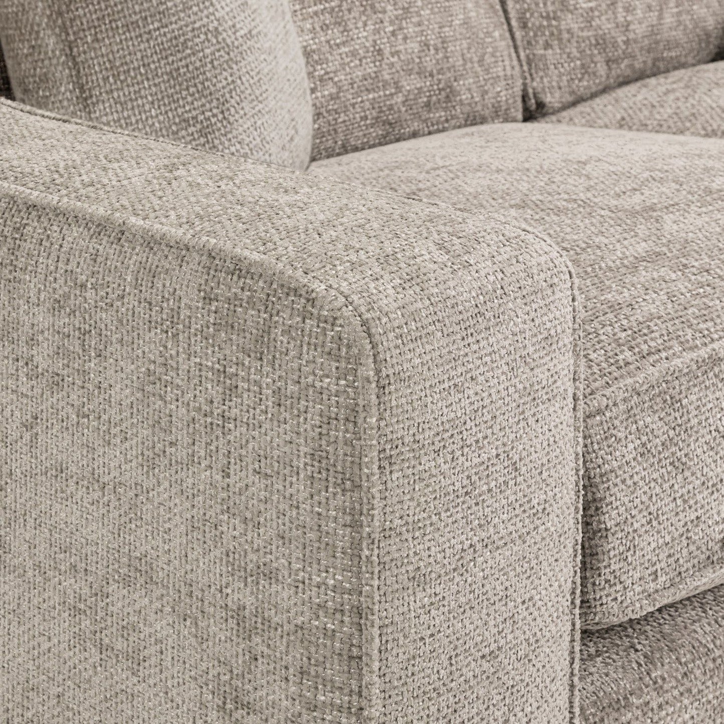 Stone Woven Fabric Large Corner Group Sofa