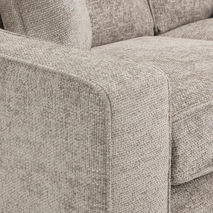 Stone Woven Fabric Large Corner Group Sofa