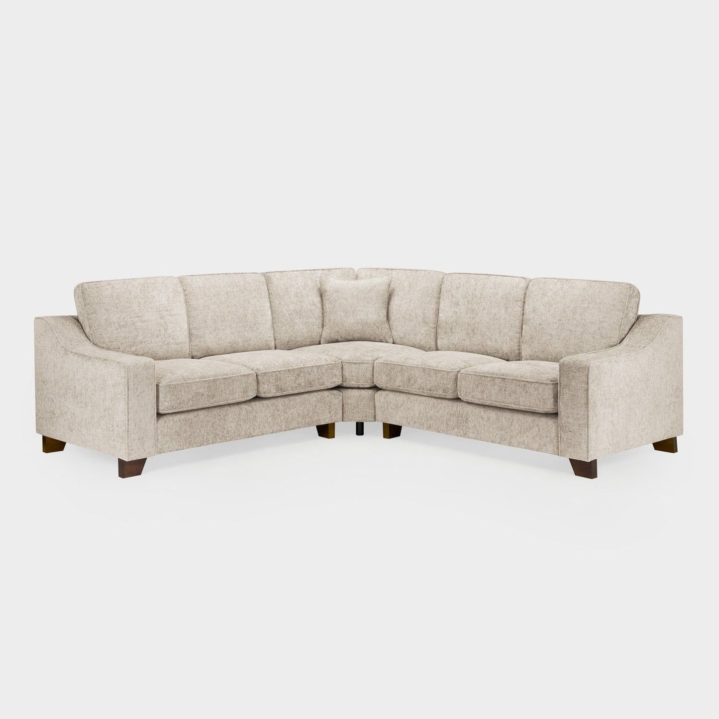 Stone Woven Fabric Large Corner Group Sofa