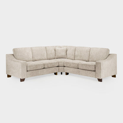 Stone Woven Fabric Large Corner Group Sofa