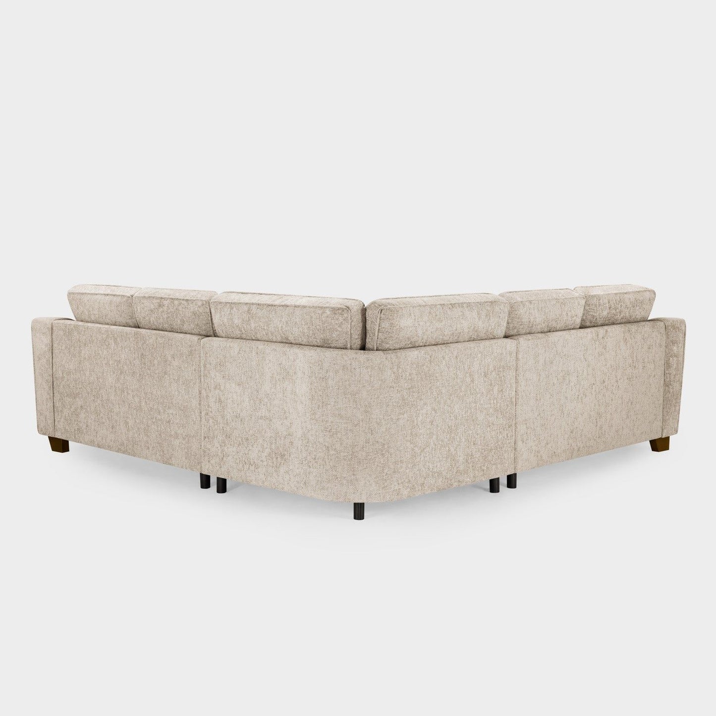 Stone Woven Fabric Large Corner Group Sofa