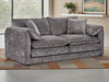 Grey Chenille Fabric 3 Seater Sofa Standard Back